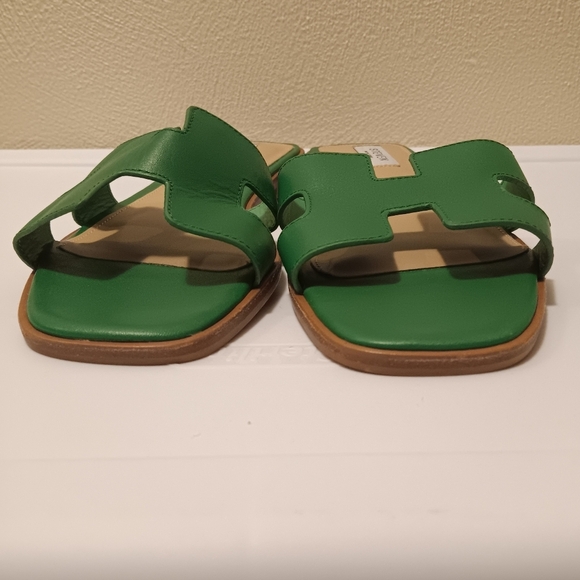 Steven New York| Hadyn Sandals Flats Slip On Kelly Green Sz 9.5/10 Resortwear - Picture 2 of 13